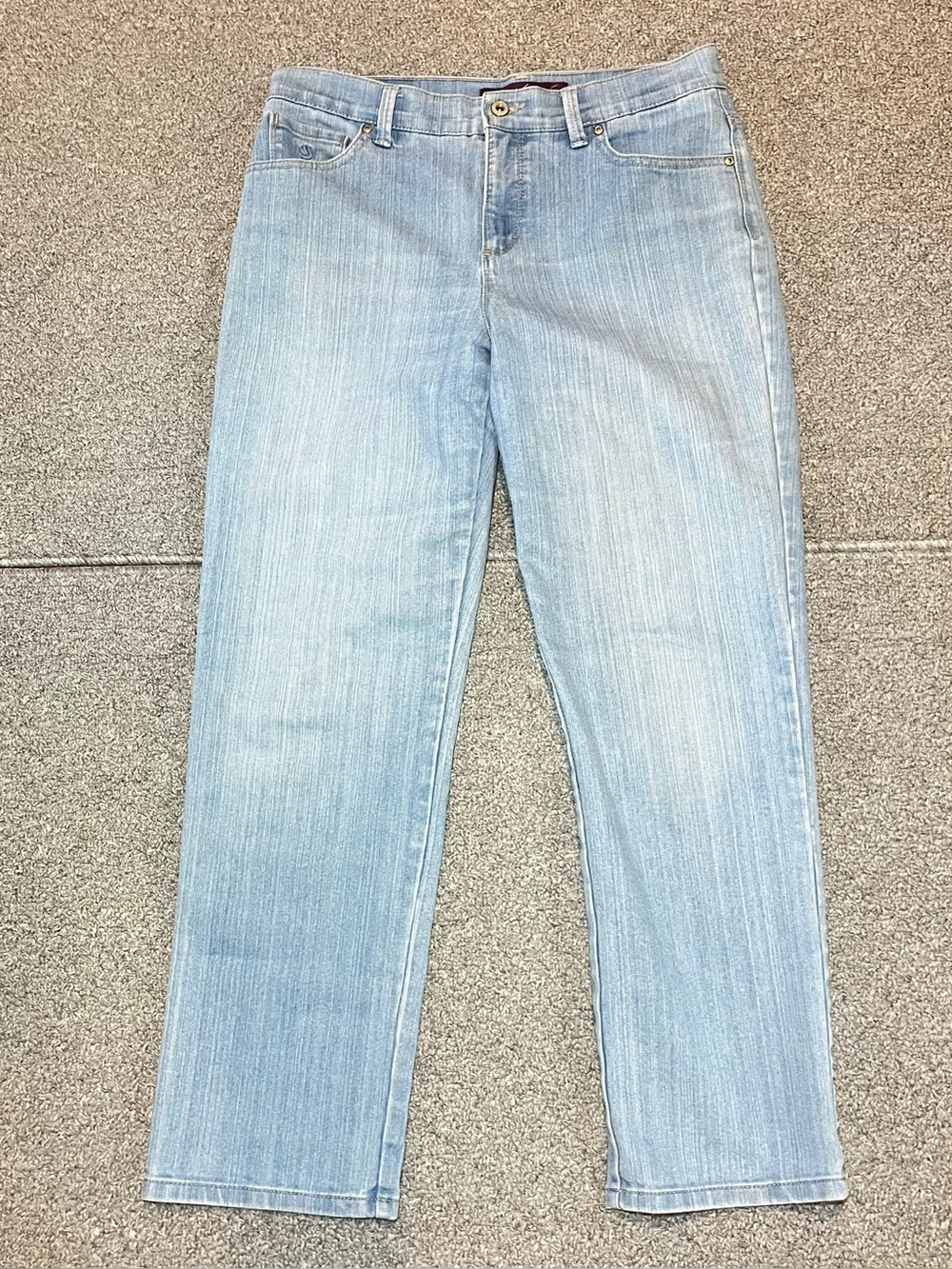 Gloria Vanderbilt Amanda Jeans Womens Size 8 Short Light Blue Denim High Rise